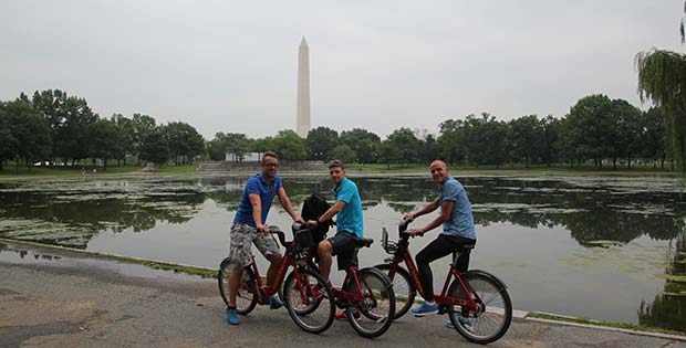 Cykla runt i National Mall Washingtong DC